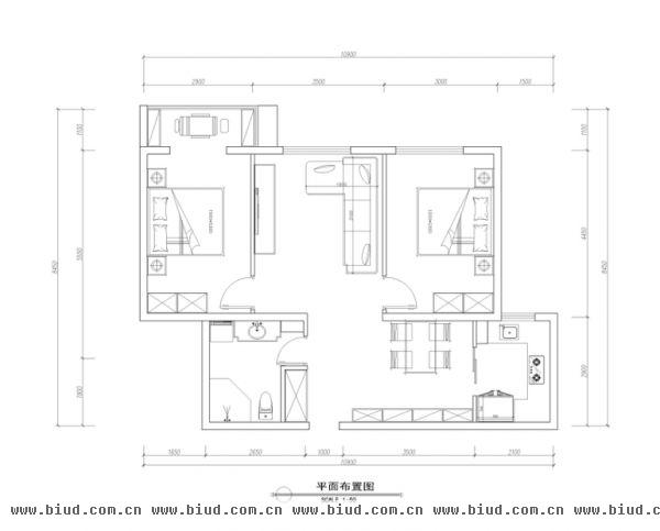 北京华贸城-三居室-208平米-装修设计