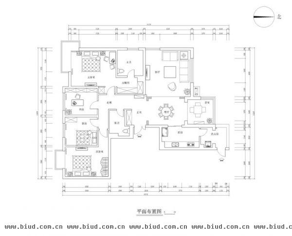 首开国风美仑-三居室-130平米-装修设计