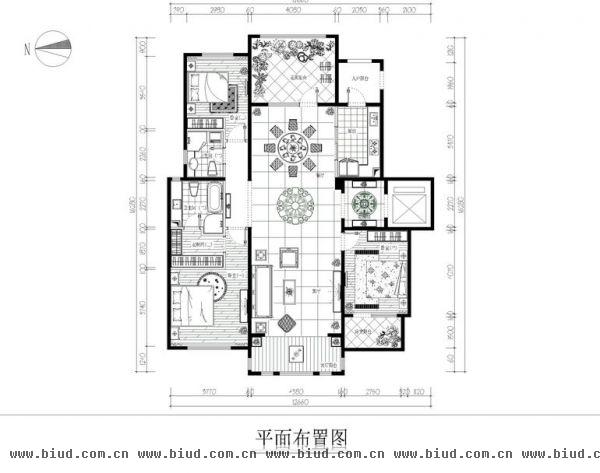 北京华侨城-三居室-165平米-装修设计