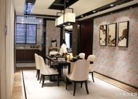 时尚现代风格三室两厅餐厅装修效果图