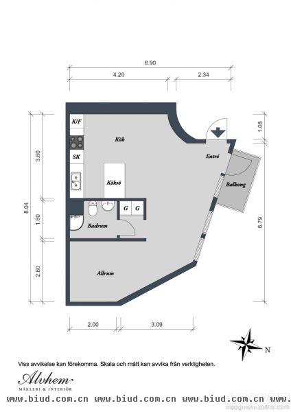 40平米单身公寓户型图