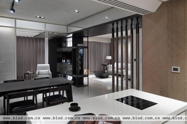现代风格设计 黑灰色调客厅效果图