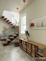 2014现代风格两室两厅书架设计效果图