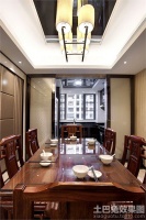 现代中式风格三室两厅餐厅装修效果图