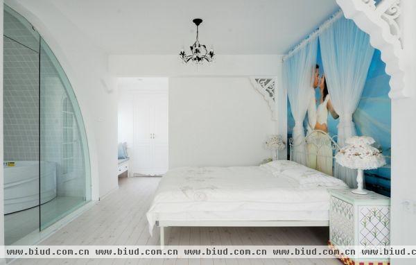 地中海风格复式卧室装修效果图
