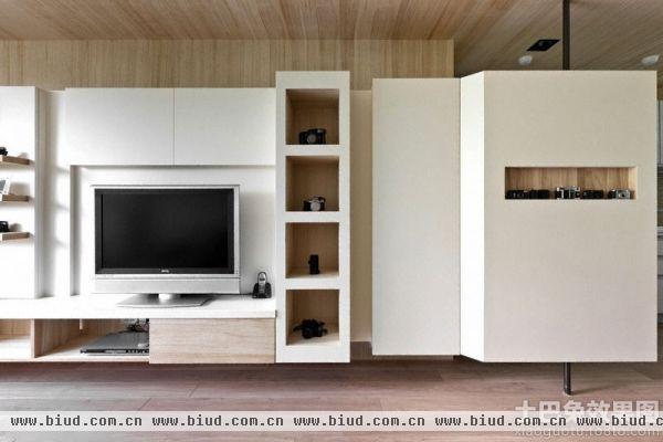 客厅实木整体组合电视柜