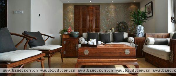 中式客厅家具摆放效果图欣赏