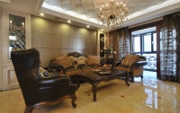 欧式古典风格两室两厅客厅装修设计