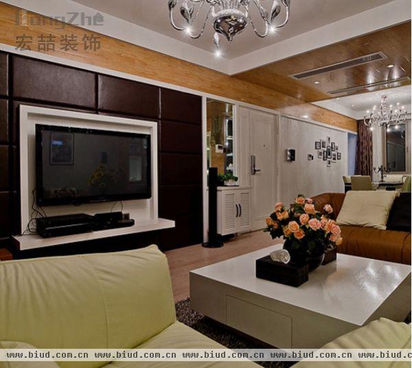 现代风格简装两室两厅客厅家具图片