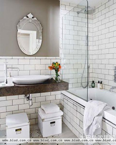 家庭浴室白色瓷砖贴图