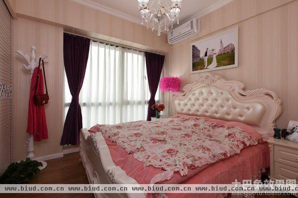 粉色欧式卧室装修效果图