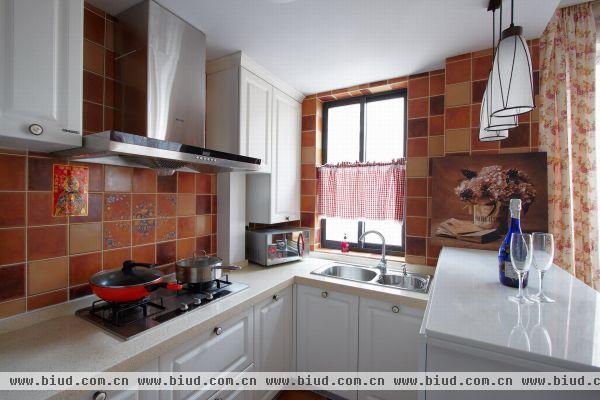 美式家居瓷砖厨房装修效果图片