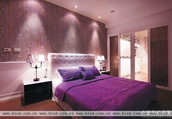 紫色卧室设计图