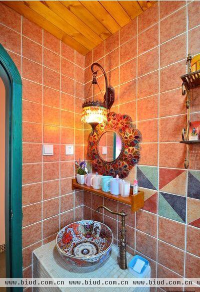 瓷砖卫生间复古壁灯图片