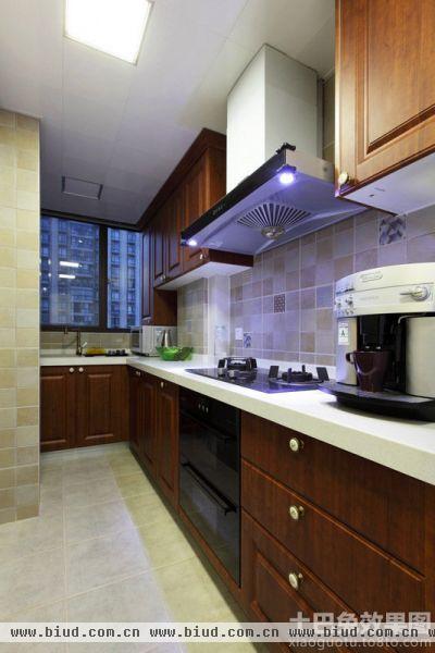 长方形厨房装修效果图大全2014图片