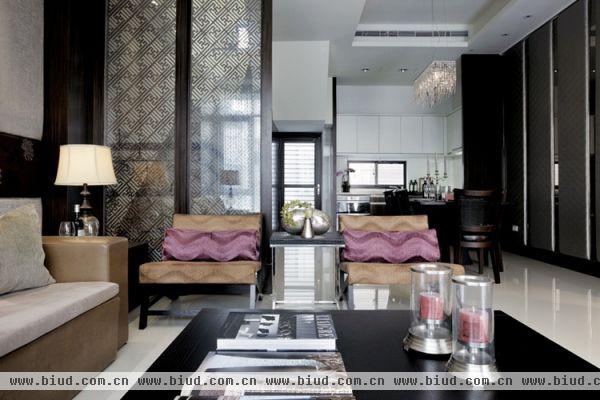 现代风格家居室内客厅家具布置效果图