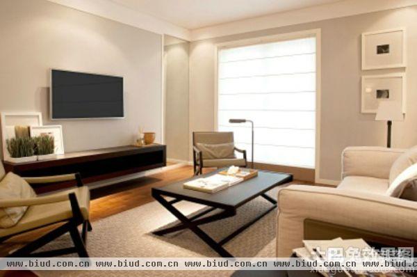 现代时尚风格三室两厅客厅电视墙装修效果图