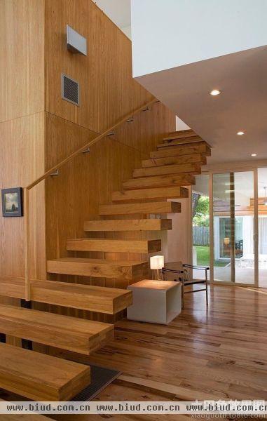 实木室内楼梯设计图片