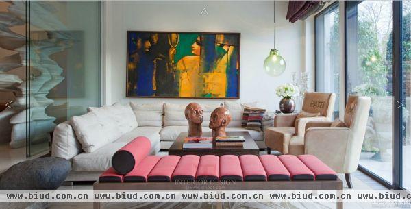 创意风格四室两厅客厅沙发背景墙效果图欣赏