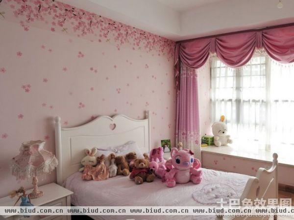 温馨粉色儿童房装修效果图2014