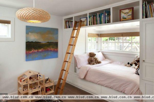 最新儿童房卧室飘窗装修效果图2014