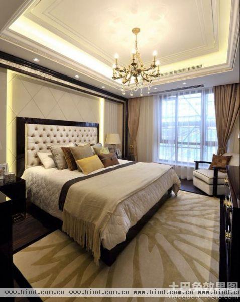 现代新古典风格三室两厅卧室装修效果图大全2014图片