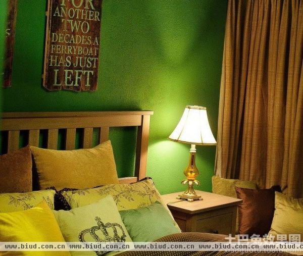 创意家居绿色装修卧室台灯效果图