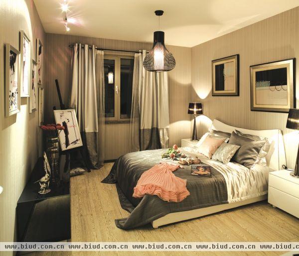 现代风格三室两厅豪华卧室装修效果图大全2014图片