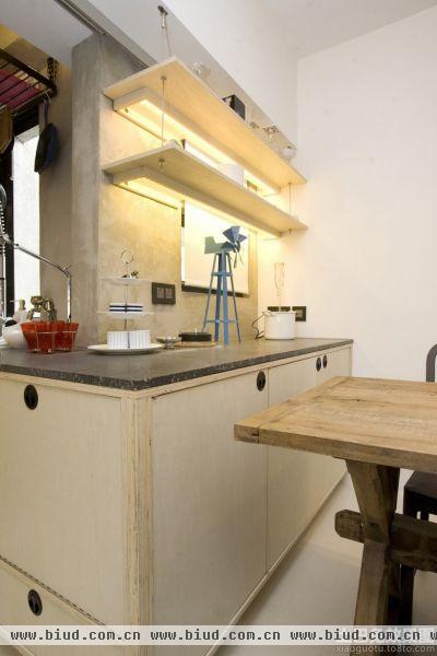 实木装修厨房台面设计