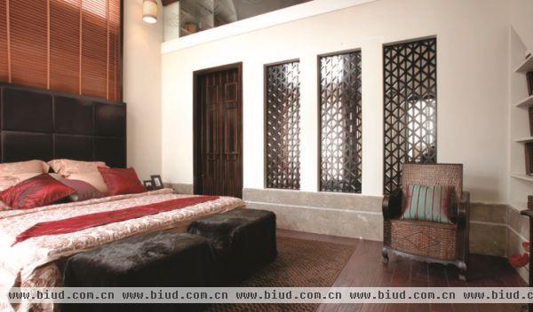 现代中式风格三居室卧室装修效果图欣赏