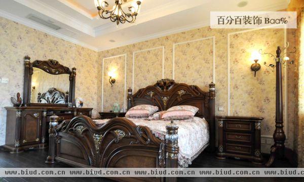 欧式古典风格别墅卧室装修效果图片