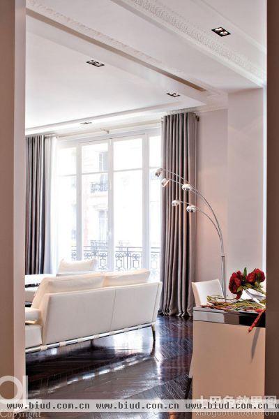 现代简约风格两室两厅客厅窗帘效果图大全2014图片
