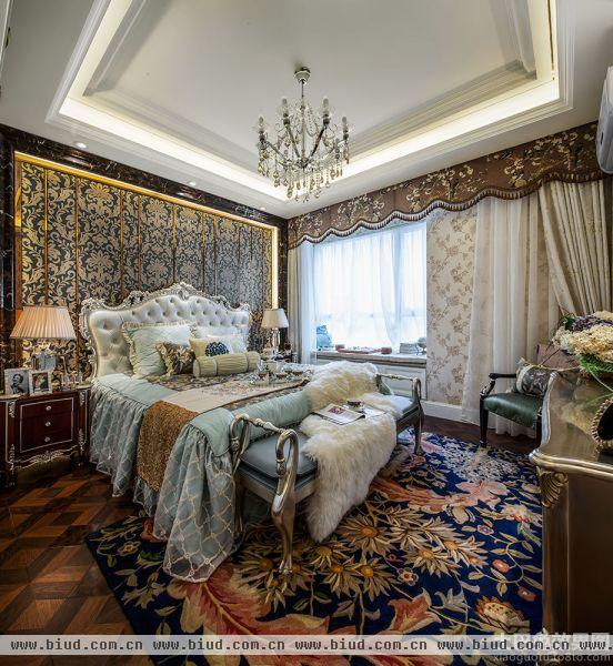 欧式风格豪华别墅卧室装修效果图大全2014图片
