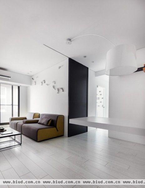 原始空间简单美 素色紧凑型公寓设计