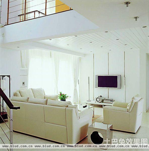 极简主义风格客厅电视背景墙设计效果图