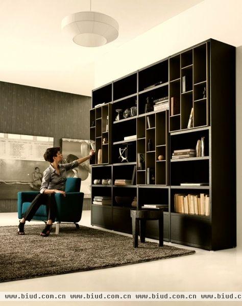 现代书房设计 给无处安放的书藏身之地