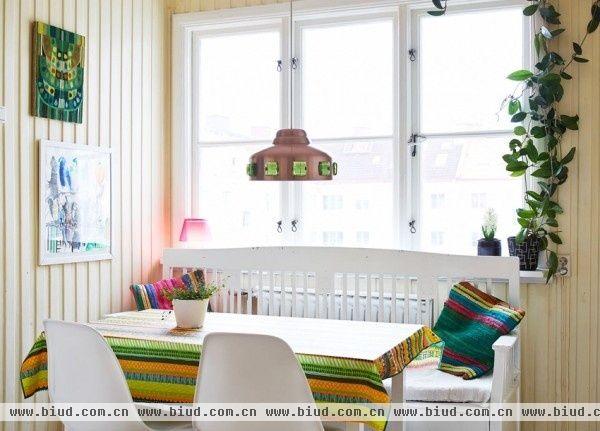 营造居家暖度 瑞典76平彩色公寓