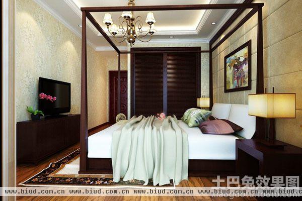 中式传统风格卧室装修效果图