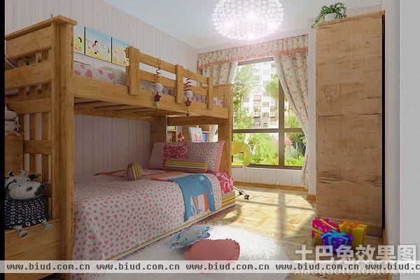 现代风格实木儿童房装修效果图