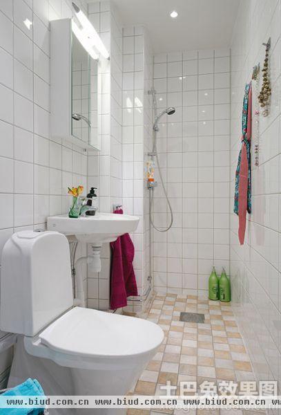 北欧风格白色卫生间装修设计