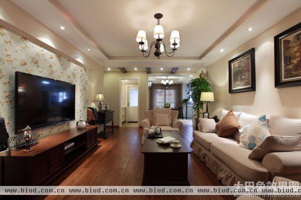 美式风格装修家庭客厅图片欣赏