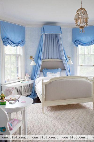 欧式卧室床头窗帘效果图