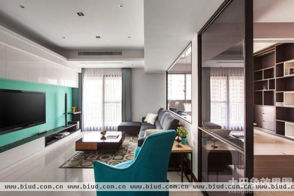 124平米现代家装三居室效果图大全2014