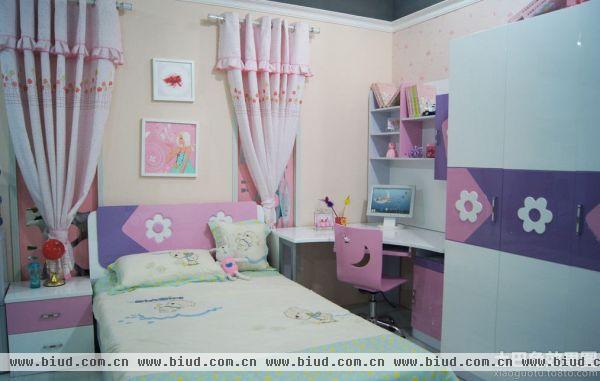 紫色女儿童房装修图片