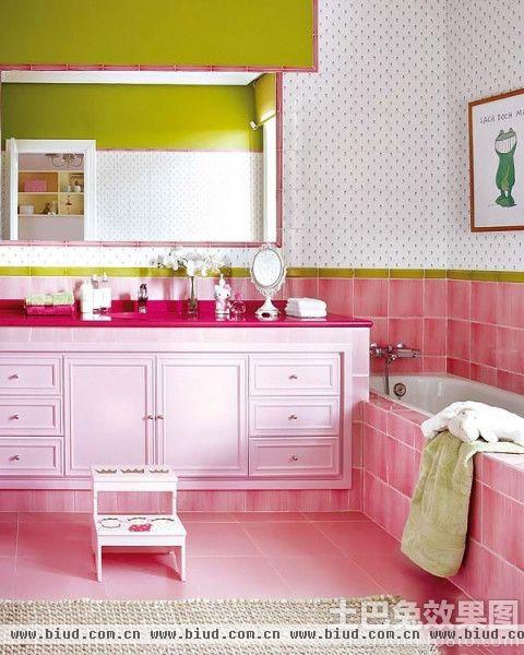 家装粉色卫生间图片欣赏