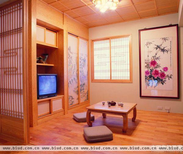 中式风格客厅榻榻米装修效果图片