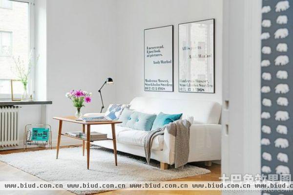 北欧风格室内沙发背景墙效果图片