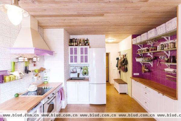 紫色浪漫的田园风情小居室