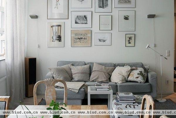 用简单点缀质感 瑞典轻法优雅公寓