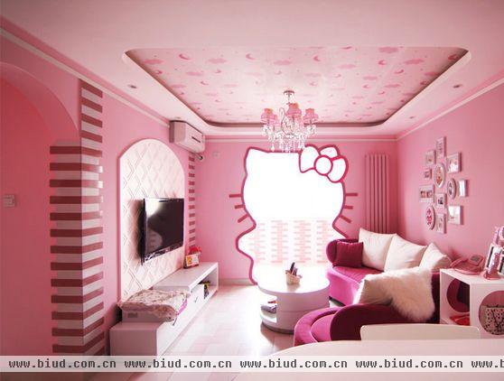 Hello Kitty小户型现代风格卧室装修效果图